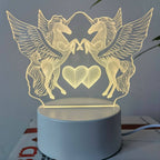 3D Visual Illusion Night Light Visual Creative LED Desk Lamp Changes Plug Powered Gift