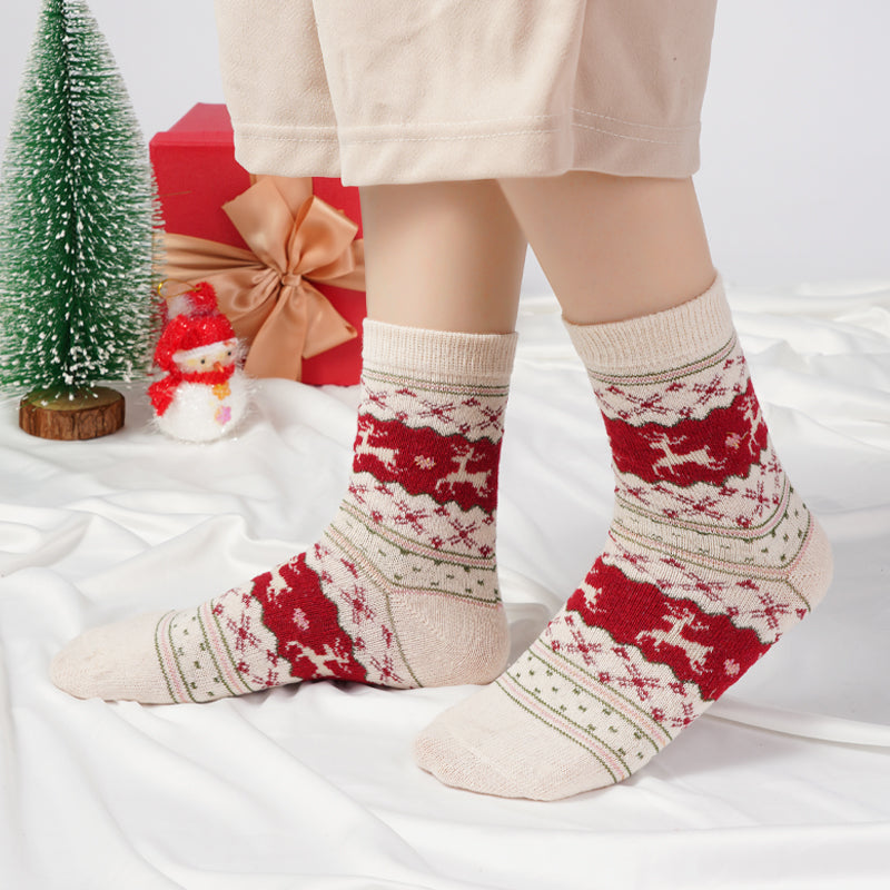 Winter Retro Thick Warm Thermal Business Style Men's Crew Socks – Rabbit Wool Body