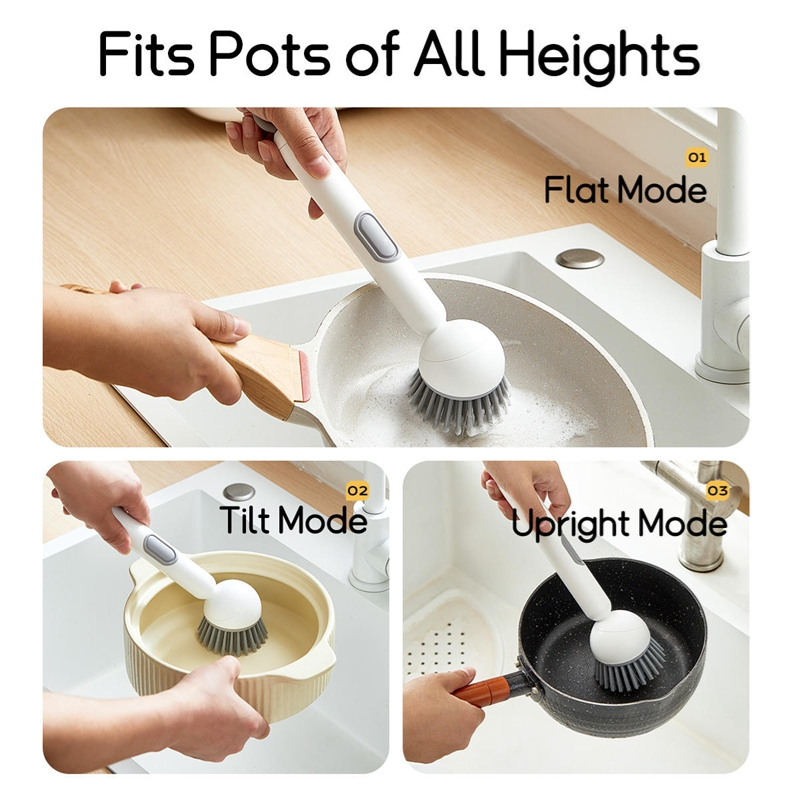 Smart Soap Dispensing Dish Brush 360 Functional