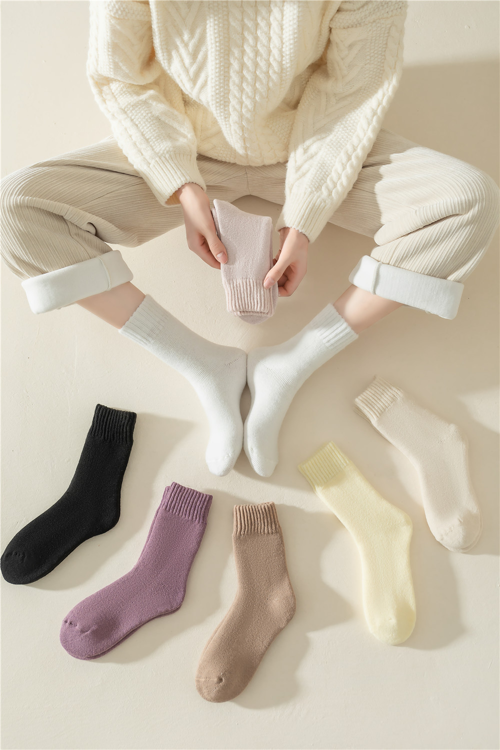 Ultra-Warm Premium Wool Thickened Fleece Winter Socks