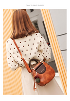 Genuine Leather Retro Woven Handbag for Women