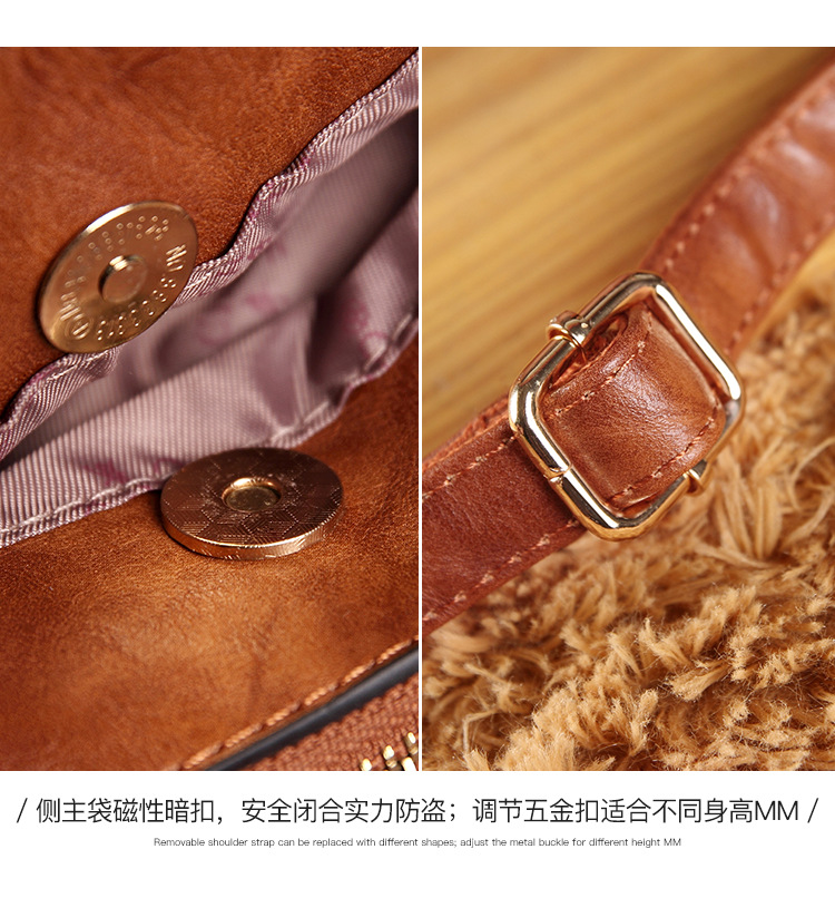 Genuine Leather Retro Woven Handbag for Women