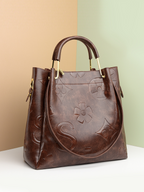 Large Capacity PU Leather Women’s Tote Bag with Multi-Strap Carry & Embossed Design
