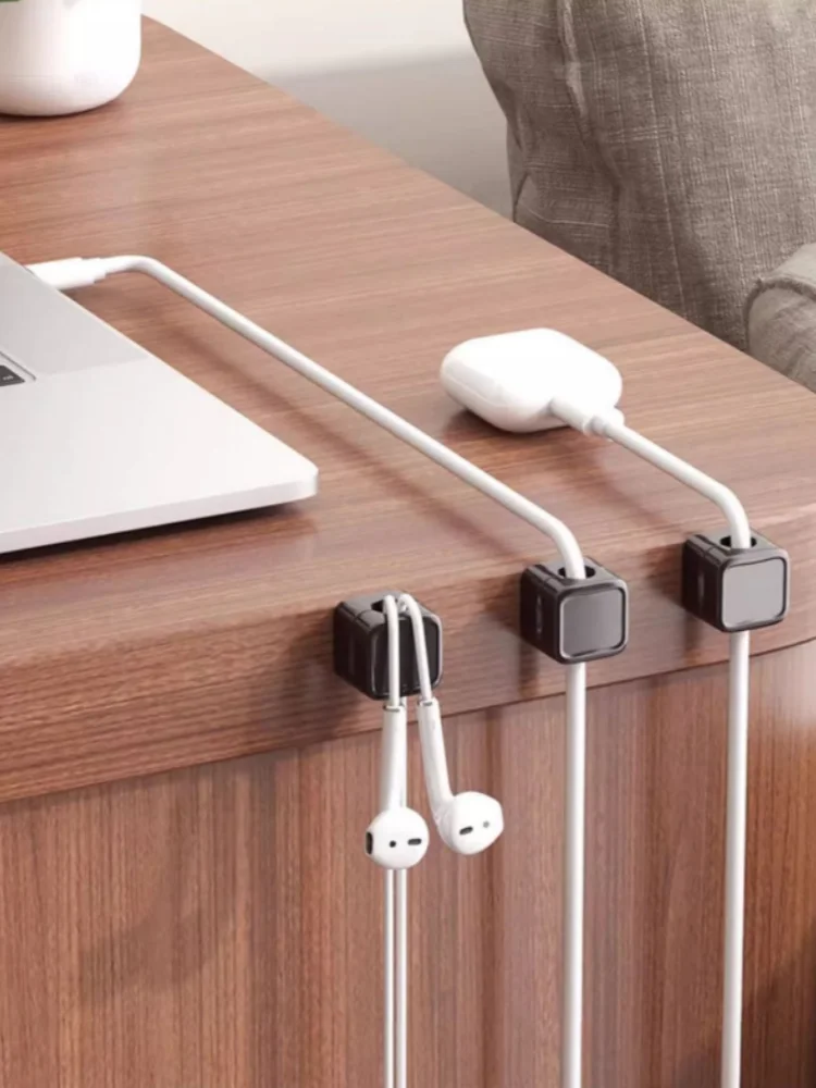 Magnetic Cable Organizer Clips - Tangle-Free Desk Management
