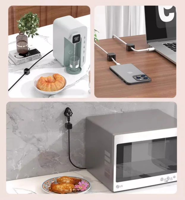 Magnetic Cable Organizer Clips - Tangle-Free Desk Management