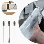 360° Rotating Silicone Bottle Brush - Long Handle Deep Cleaner - Gray