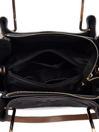 Large Capacity PU Leather Women’s Tote Bag with Multi-Strap Carry & Embossed Design