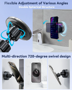 Magnetic Suction Phone Holder - 360° Adjustable Wall Mount