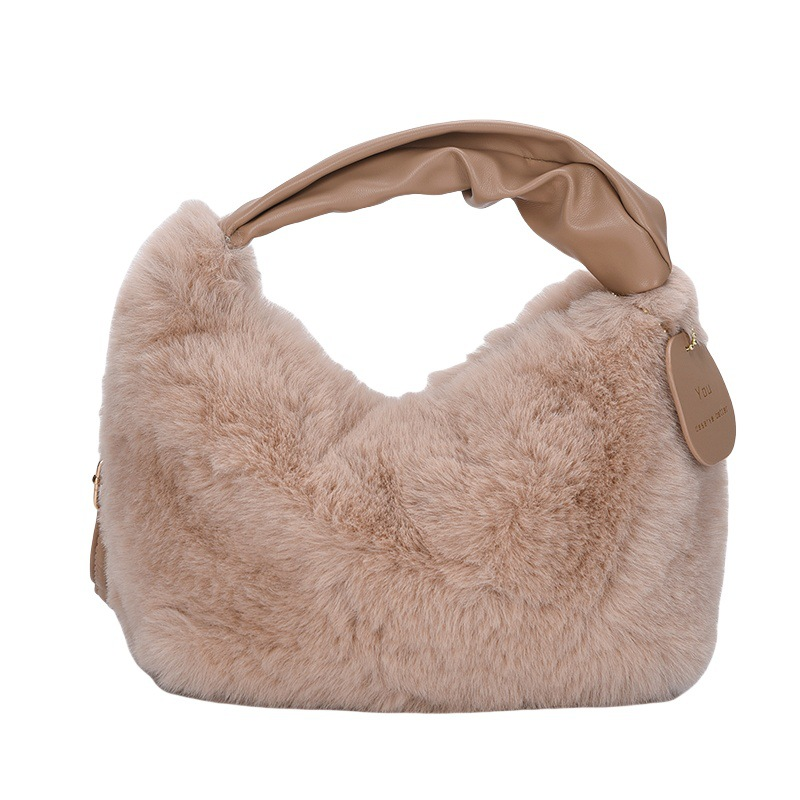Women's Trendy Faux Fur Crossbody Bag