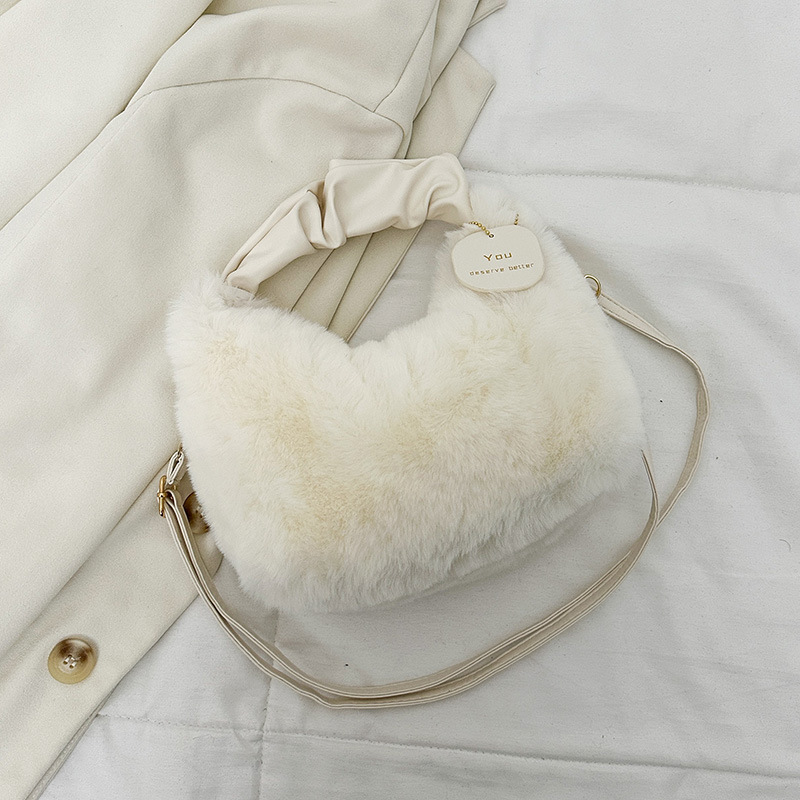 Women's Trendy Faux Fur Crossbody Bag