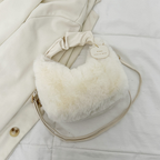 Women's Trendy Faux Fur Crossbody Bag