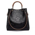Large Capacity PU Leather Women’s Tote Bag with Multi-Strap Carry & Embossed Design