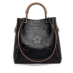 Large Capacity PU Leather Women’s Tote Bag with Multi-Strap Carry & Embossed Design