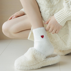 Cute Animal Embroidery Fuzzy Plush Socks