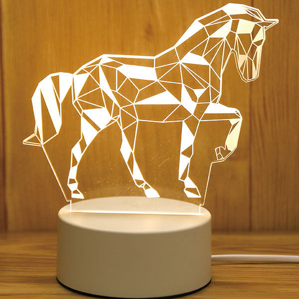 3D Visual Illusion Night Light Visual Creative LED Desk Lamp Changes Plug Powered Gift