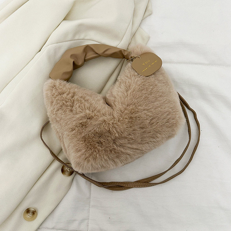 Women's Trendy Faux Fur Crossbody Bag