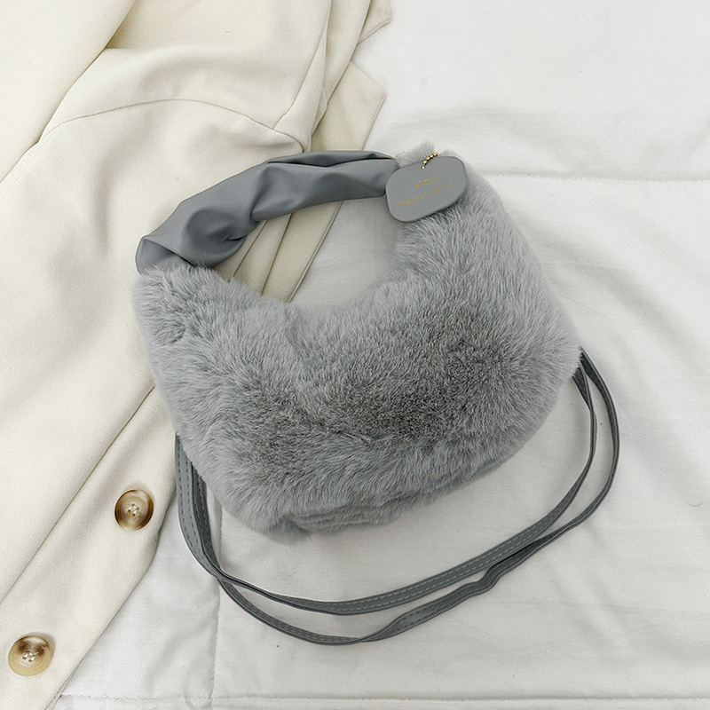 Women's Trendy Faux Fur Crossbody Bag