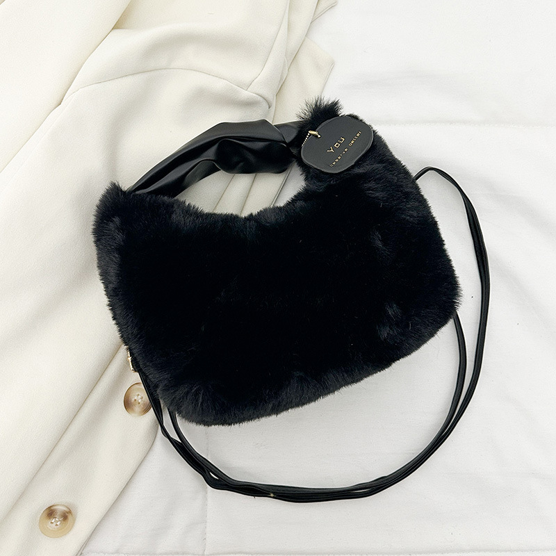 Women's Trendy Faux Fur Crossbody Bag