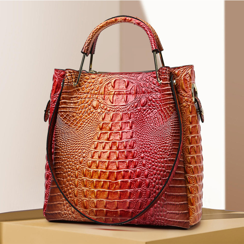 Large Capacity PU Leather Women’s Tote Bag with Multi-Strap Carry & Embossed Design