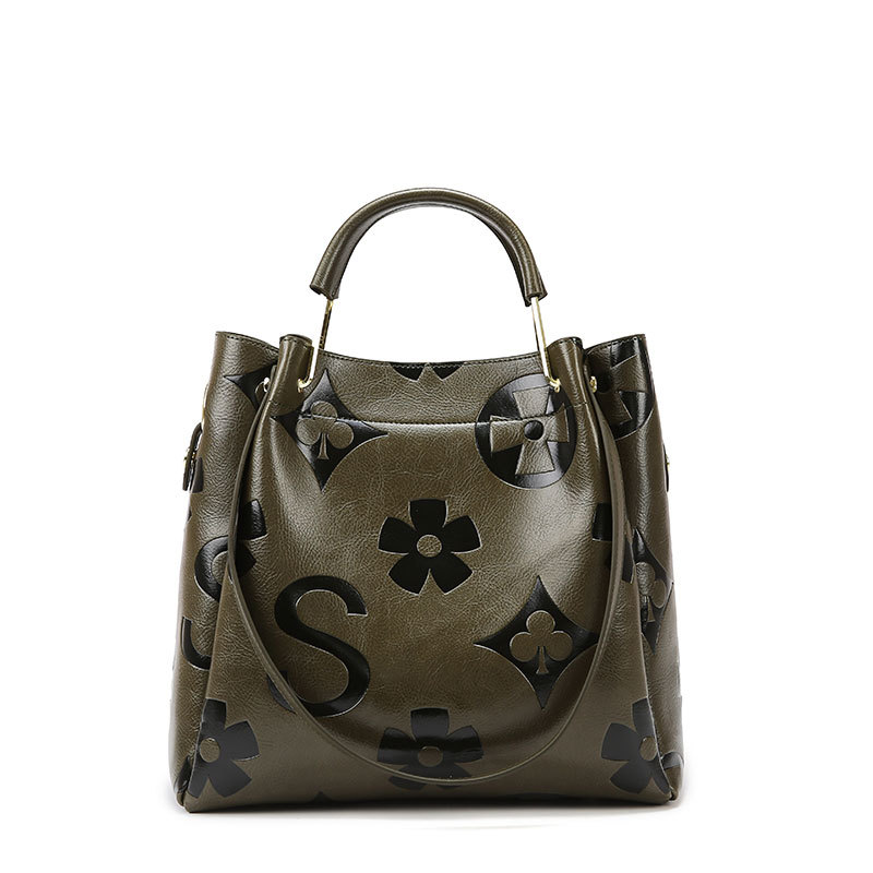 Large Capacity PU Leather Women’s Tote Bag with Multi-Strap Carry & Embossed Design