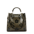 Large Capacity PU Leather Women’s Tote Bag with Multi-Strap Carry & Embossed Design