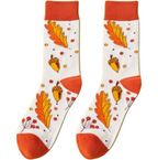 Aesthetic Artistic Patterned Crew Socks - Colorful & Breathable Cotton Blend (2 Pairs)