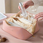 Elegant PU Leather Cosmetic Storage Bag