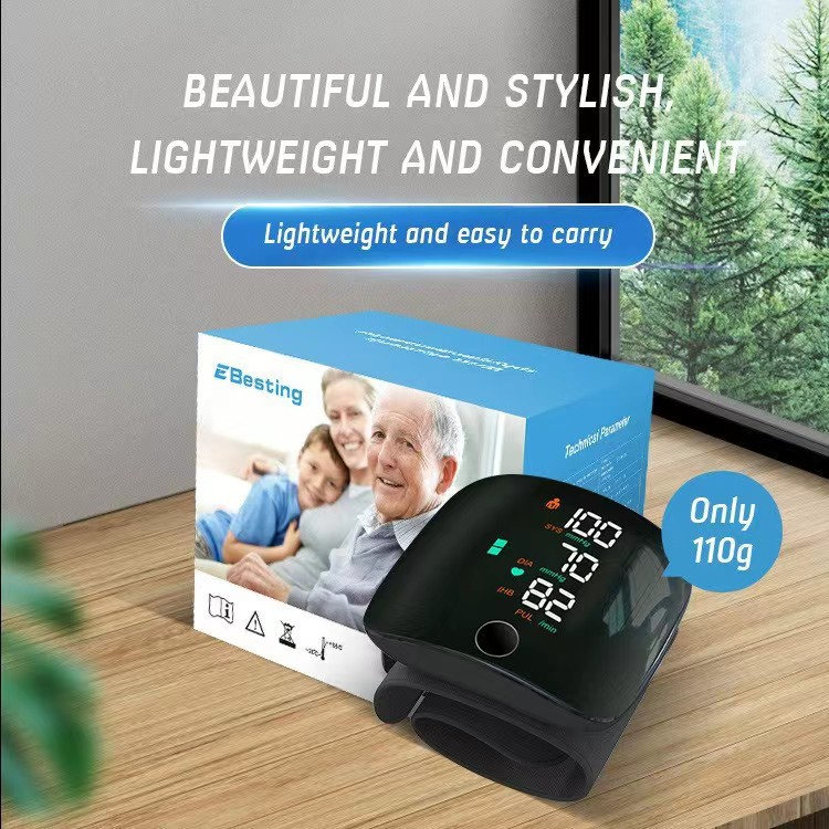 LCD Screen Smart Touch Wrist Blood Pressure Monitor Digital