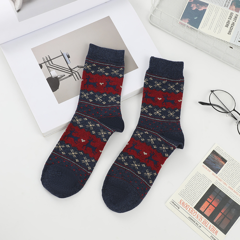 Winter Retro Thick Warm Thermal Business Style Men's Crew Socks – Rabbit Wool Body