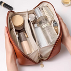 Elegant PU Leather Cosmetic Storage Bag