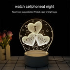 3D Visual Illusion Night Light Visual Creative LED Desk Lamp Changes Plug Powered Gift