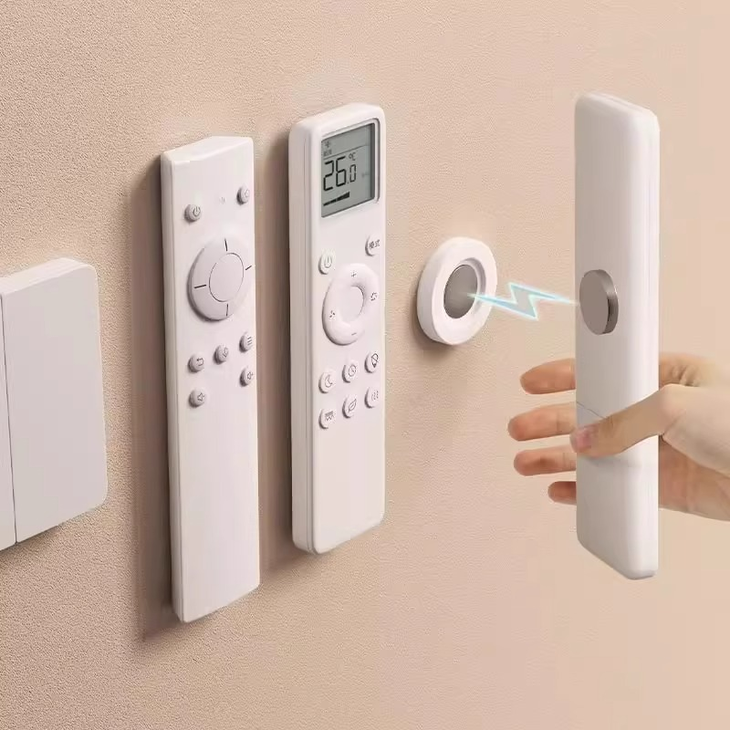 3 Pack - Magnetic Remote Holder Wall Mount - Punch-Free Organizer