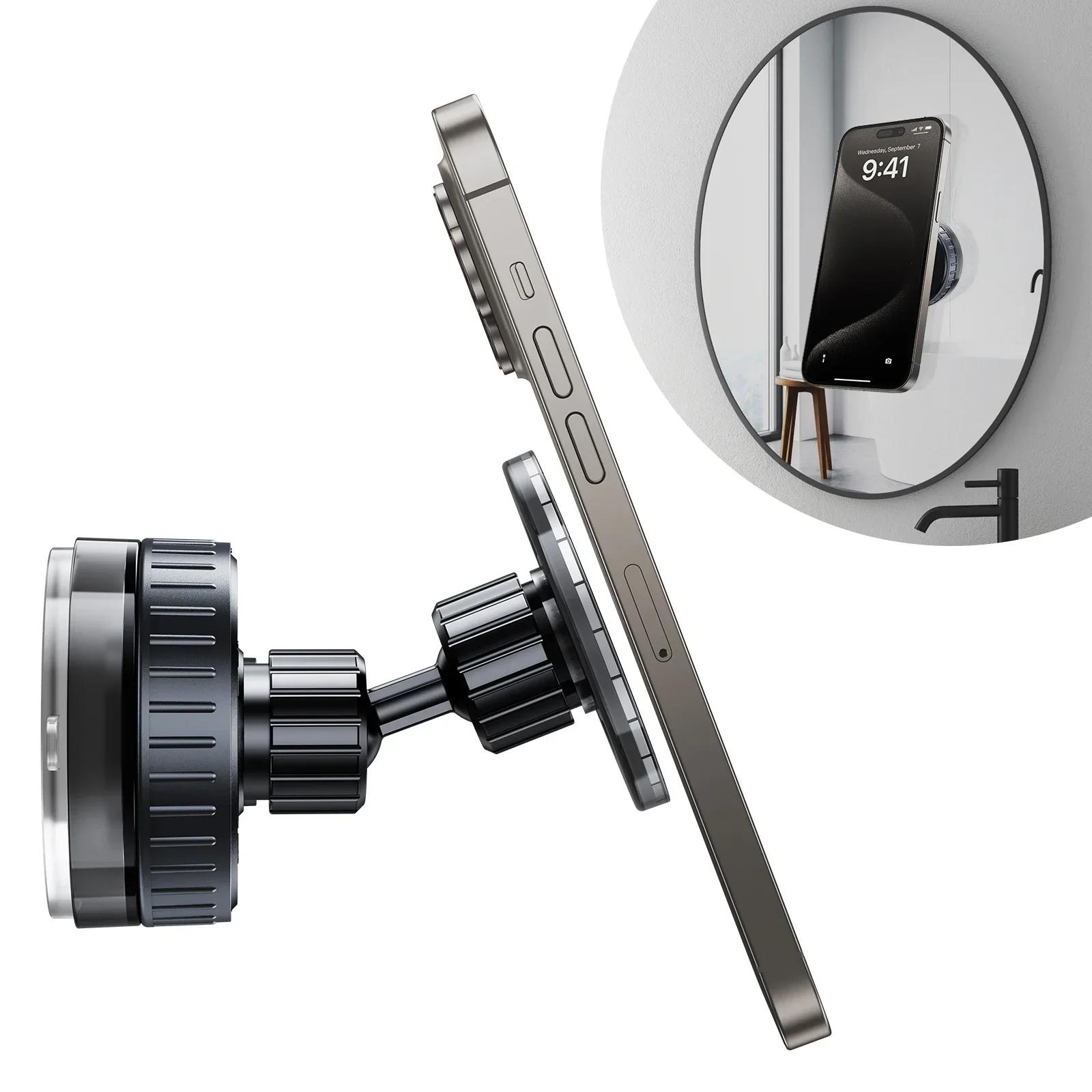 Magnetic Suction Phone Holder - 360° Adjustable Wall Mount