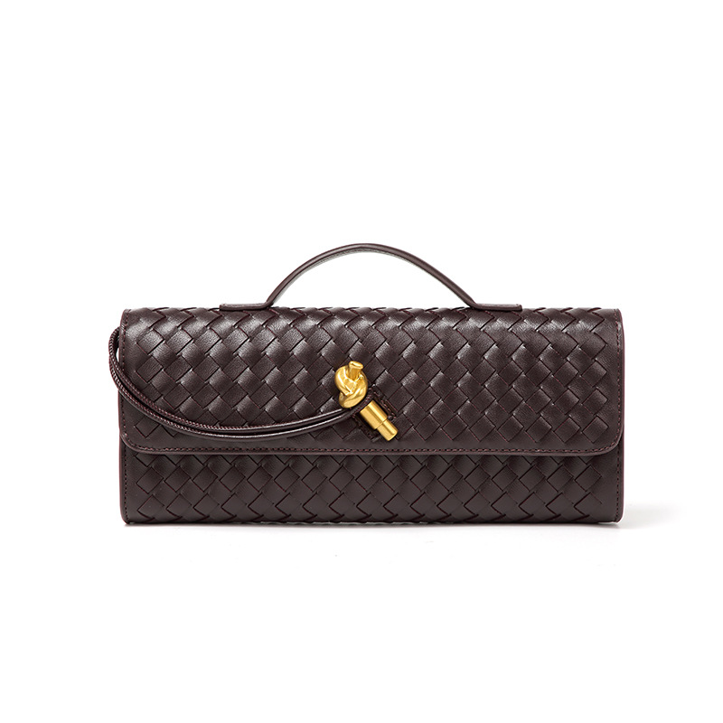 Elegant Woven Crossbody Clutch Bag - Premium Braided Handbag for Women