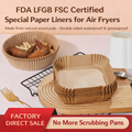 Oil-Proof Disposable Air Fryer Paper Liner - Easy Clean-Free Baking