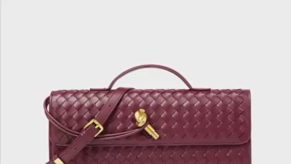 Elegant Woven Crossbody Clutch Bag - Premium Braided Handbag for Women